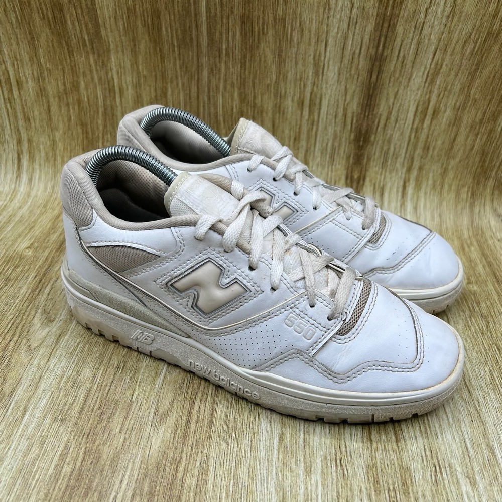 New Balance 550 Women's Size 9.5 White Shoes Sneakers Leather Low Top Bbw550ws